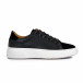 Ανδρικά μαύρα sneakers με Shagreen design it300920-58 2