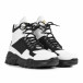 Ανδρικά ψηλά sneakers σε μαύρo και λευκό tr131221-1 3
