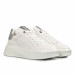 Γυναικεία λευκά sneakers με πλατφορμα AB2301 it220322-25 3