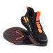 Ανδρικά μαύρα με fluo αθλητικά παπούτσια Bazaar Charm SH118-2 it250722-2 4