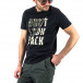 Ανδρική μαύρη κοντομάνικη μπλούζα Bakers it250322-14 4