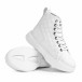 Ανδρικά All white ψηλά sneakers με καπιτονέ tr050121-3 4