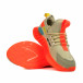 Ανδρικά μπεζ με fluo αθλητικά παπούτσια Bazaar Charm SH118-6 it250722-4 4