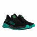 Ανδρικά μαύρα sneakers με πρασινή λεπτομέρεια gr020221-2 4