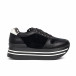 Γυναικεία μαύρα sneakers με πλατφόρμα και συνδυασμό υλικών G0115 it100821-4 2