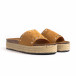 Sweet Shoes Γυναικείες camel παντόφλες  ZH6031-3 it260521-2 3