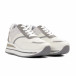 Γυναικεία συνδυασμένα λευκά sneakers με πλατφορμα Mix Feel AD421 it040822-5 3
