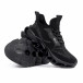 Ανδρικά μαύρα μελάνζ αθλητικά παπούτσια Bolt  Kiss GoGo 228-5 it170522-13 4