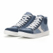 Ανδρικά γαλάζια sneakers από τζιν ύφασμα it160318-14 3