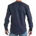 Ανδρικό μπλε πουκάμισο χωρίς γιακά από καλοκαιρινό ύφασμα it050618-10 5
