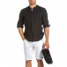 Ανδρικό μαύρο λινό πουκάμισο Duca Fashion DU140206 it240621-28 2