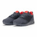 Ανδρικά σκούρο γκρι αθλητικά παπούτσια με σόλες αέρα it160318-20 3