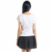Γυναικεία λευκή κοντομάνικη μπλούζα με πριντ il080620-5 3