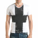 Ανδρική λευκή κοντομάνικη μπλούζα Berto Lucci il140416-7 2