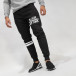 Ανδρική μαύρη φόρμα Black New York με λευκό it041019-10 2