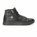 Ανδρικά μαύρα sneakers Montefiori it141016-13 2