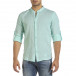Ανδρικό λινό πουκάμισο μέντα Just West LINO2023-CA02 it260523-1 2