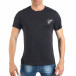 Ανδρική μαύρη κοντομάνικη μπλούζα με σχέδιο it260318-186 2