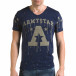 Ανδρική γαλάζια κοντομάνικη μπλούζα Lagos il120216-38 2