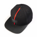 Ανδρικό μαύρο καπέλο με κόκκινη ρίγα it050618-75 2