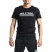 Ανδρική μαύρη κοντομάνικη μπλούζα Breezy tr270221-42 2