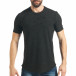 Ανδρική μαύρη κοντομάνικη μπλούζα Black Island tsf020218-31 2