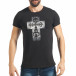 Ανδρική μαύρη κοντομάνικη μπλούζα Lagos tsf020218-75 2