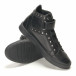 Ανδρικά μαύρα sneakers Montefiori it141016-19 4
