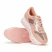 Γυναικεία ροζ sneakers με πλατφόρμα και πούλιες it160318-44 4