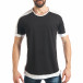 Ανδρική μαύρη κοντομάνικη μπλούζα Black Island tsf020218-32 2