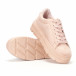 Γυναικεία ροζ sneakers σουέτ με πλατφόρμα it160318-46 5