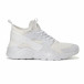 Ανδρικά λευκά αθλητικά παπούτσια από συνδυασμό υφασμάτων  it240418-1 2