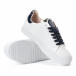 Γυναικεία λευκά sneakers από οικολογικό δέρμα με μαύρες λεπτομέρειες και κορδόνια it240118-2 5