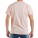 Ανδρική ροζ κοντομάνικη μπλούζα με πριντ παπαγάλο tsf250518-7 3