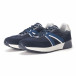 Ανδρικά μπλε sneakers από συνδυασμό υφασμάτων it020618-20 3