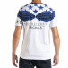 Ανδρική λευκή κοντομάνικη μπλούζα Flex Style iv080520-84 3