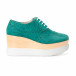 Γυναικεία πράσινα παπουτσια με πλατφορμα VeraBlum it240118-58 2