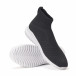 Ανδρικά μαύρα αθλητικά παπούτσια slip-on κάλτσα it020618-16 4