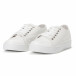 Γυναικεία λευκά sneakers καθαρό μοντέλο  it160318-68 3