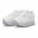 Γυναικεία λευκά sneakers με πλατφορμα Malien it160318-43 3