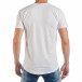 Ανδρική λευκή κοντομάνικη μπλούζα με σχέδια tsf250518-62 3