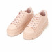 Γυναικεία ροζ sneakers σουέτ με πλατφόρμα it160318-46 3