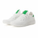 Ανδρικά λευκά αθλητικά παπούτσια με πράσινες λεπτομέρειες it020618-4 3