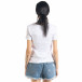 Γυναικεία λευκή κοντομάνικη μπλούζα με απλικέ il080620-7 3