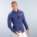 Ανδρικό καρέ πουκάμισο σε μπλε χρώμα it050618-4 2