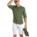 Ανδρικό πράσινο λινό πουκάμισο Duca Fashion DU140206 it240621-29 2