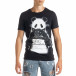 Ανδρική μαύρη κοντομάνικη μπλούζα Panda tr010720-23 2