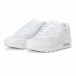 Ανδρικά λευκά αθλητικά παπούτσια με σόλες αέρα it160318-2 3