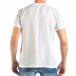 Ανδρική λευκή κοντομάνικη μπλούζα με μαύρες επιγραφές it260318-183 3