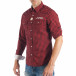 Ανδρικό καρέ πουκάμισο σε κόκκινο χρώμα it050618-5 3